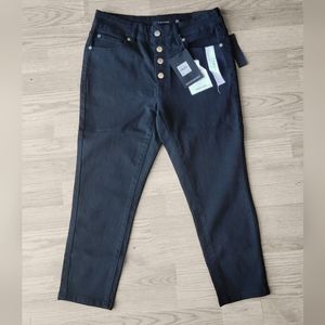 NWT Tahari Black Mid-rise Rayon Denim Skinny Jeans Woman's Size 8/29